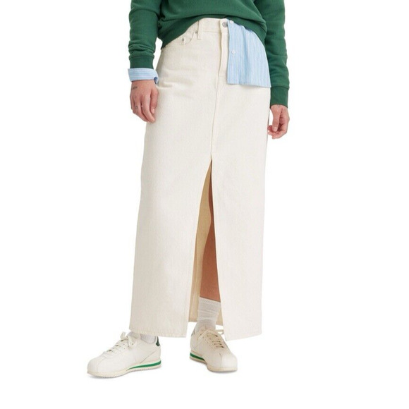 Levi's Cream Maxi Skirt - Picture 1 of 16